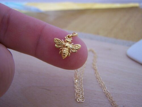 Minimalist Bumblebee Charm Necklace