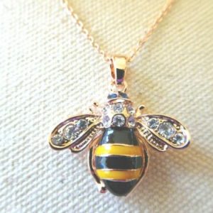 Bumble Bee Gold-tone Necklace Pendant