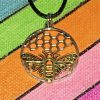 Two-toned Bumble Bee Honeycomb Necklace