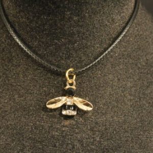 Queen Bumble Bee Charm Necklace