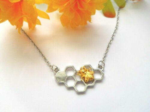 Bumble Bee Gold Toned Necklace Pendant