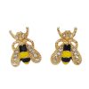 Crystal Bee Stud Earrings for Women