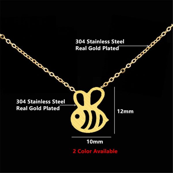 Cute Honey Bee Charm Necklace