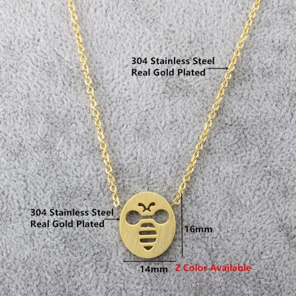 Bumblebee Cutout Necklace Pendant