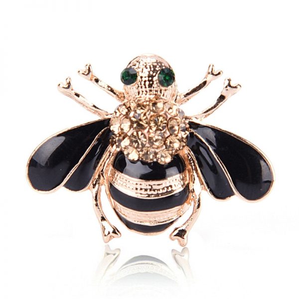 Rhinestone Bee Brooch for Women